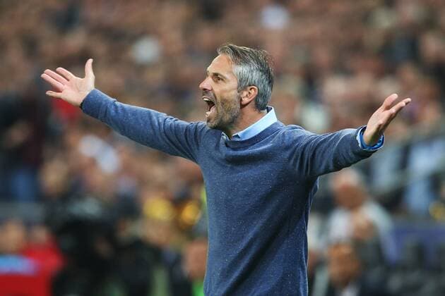 SOCCER - EL, RBS vs Marseille SALZBURG,AUSTRIA,03.MAY.18 - SOCCER - UEFA Europa League, semifinal, Red Bull Salzburg vs Olympique Marseille. Image shows head coach Marco Rose (RBS). GEPAxpictures xMathiasxMandl