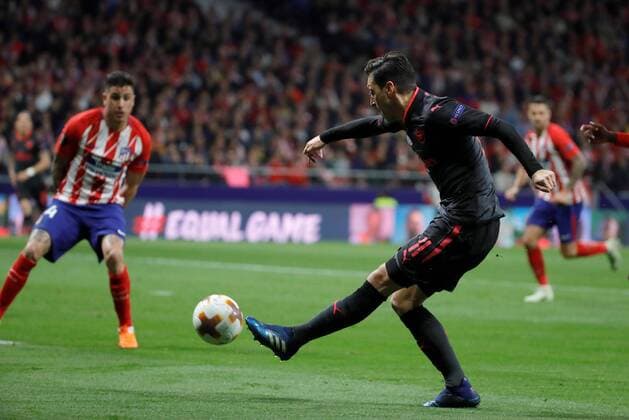Arsenal s Ozil during the UEFA Europa League semifinal second leg match between Atletico de Madrid and Arsenal at the Wanda Metropolitano stadium in Madrid, Spain, 03 May 2017. Atletico de Madrid vs. Arsenal !ACHTUNG: NUR REDAKTIONELLE NUTZUNG!  Copyright: xJuanJoxMartinx CDM41 20180503-636609850449564943