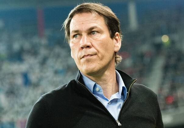 03 05 2018 Red Bull Arena Salzburg UEFA Champions League semi-finals UEFA Europa League semi-finals Rickspiel im Bild Coach Rudi Garcia Olympique Marseille during the UEFA Europa League Semifinal 2nd Leg match between FC Salzburg and Olympique Marseille at the Red Bull Arena in Salzburg Austria on 2018 05 03 Salzburg  EX_ADE