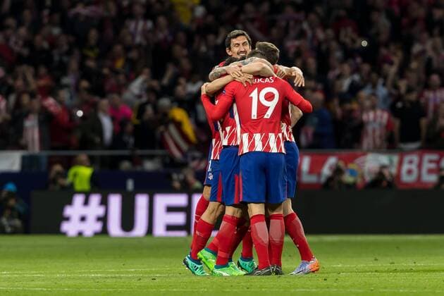 Spain Madrid 03 05 2018 UEFA Europa League 2017 2018 Season Semi finals Second leg Semi finals Atletico Madrid Arsenal FC Atletico Madrid final victory DeFodi048