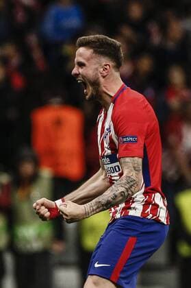 3rd May 2018, Wanda Metropolitano, Madrid, Spain; UEFA Europa League football, semi final, 2nd leg, Atletico Madrid versus Arsenal; The players of the Atletico celebrate their step to the final  ActionPlus12019248