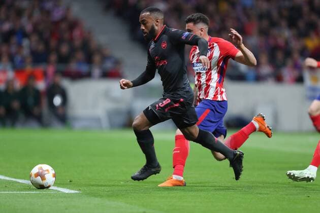 May 3, 2018 - Madrid, Spain - ALEXANDRE LACAZETTE of Arsenal FC during the UEFA Europa League, semi final, 2nd leg football match between Atletico de Madrid and Arsenal FC on May 3, 2018 at Metropolitano stadium in Madrid, Spain Football - UEFA Europa League - Atletico de Madrid vs Arsenal FC  - ZUMAb169 20180503_zaa_b169_005 Copyright: xManuelxBlondeau Aop.Pressx