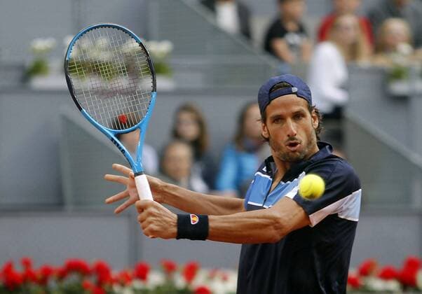 Manolo Santana Charity, match of tennis during Madrid Open of Tennis in profit of two NGOs for support programs for women and girls in vulnerability situation. (Photo: Jose Cuesta 261 Cordon Press). Feliciano Lopez. Cordon Press Manolo Santana Charity, partido de tenis durante el Madrid Open de Tenis en beneficio de dos ONG  xJ.xLuisxCuestax xx