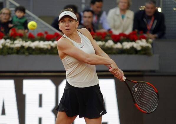 Manolo Santana Charity, match of tennis during Madrid Open of Tennis in profit of two NGOs for support programs for women and girls in vulnerability situation. (Photo: Jose Cuesta 261 Cordon Press). Simona Halep. Cordon Press Manolo Santana Charity, partido de tenis durante el Madrid Open de Tenis en beneficio de dos ONG  xJ.xLuisxCuestax xx