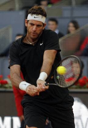 Manolo Santana Charity, match of tennis during Madrid Open of Tennis in profit of two NGOs for support programs for women and girls in vulnerability situation. (Photo: Jose Cuesta 261 Cordon Press). Del Potro. Cordon Press Manolo Santana Charity, partido de tenis durante el Madrid Open de Tenis en beneficio de dos ONG  xJ.xLuisxCuestax xx
