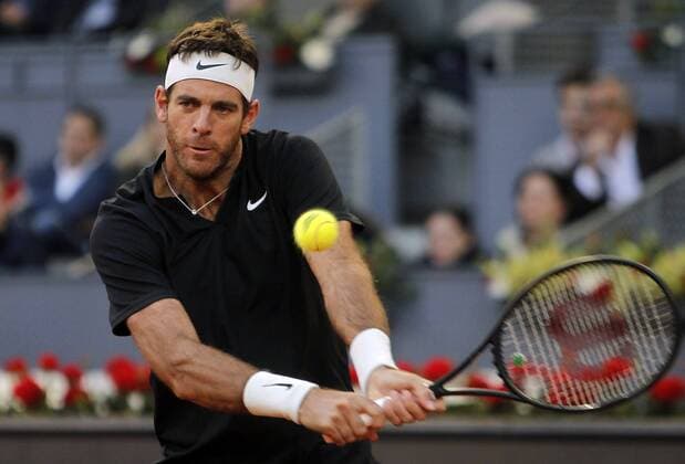Manolo Santana Charity, match of tennis during Madrid Open of Tennis in profit of two NGOs for support programs for women and girls in vulnerability situation. (Photo: Jose Cuesta 261 Cordon Press). Del Potro. Cordon Press Manolo Santana Charity, partido de tenis durante el Madrid Open de Tenis en beneficio de dos ONG  xJ.xLuisxCuestax xx