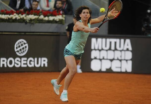 Manolo Santana Charity, match of tennis during Madrid Open of Tennis in profit of two NGOs for support programs for women and girls in vulnerability situation. (Photo: Jose Cuesta 261 Cordon Press). Carla Suarez. Cordon Press Manolo Santana Charity, partido de tenis durante el Madrid Open de Tenis en beneficio de dos ONG  xJ.xLuisxCuestax xx