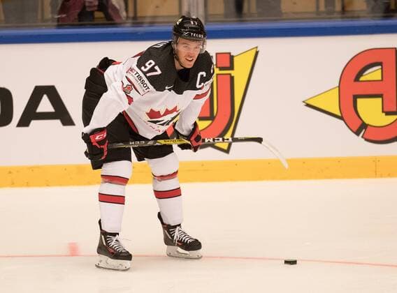 04 05 2018 xblx Ice Hockey World Cup 2018 USA Canada emspor v l Connor McDavid Team Canada Canada Herning