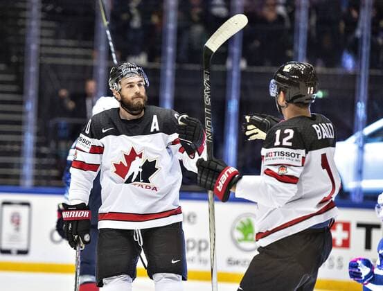Ryan O Reilly, Canada, scores to 2-0 during the IIHF World Championship WM Weltmeisterschaft Group B match between USA and Canada in Jyske Bank Boxen in Herning, Denmark, Friday, May 4, 2018.. , Herning Jylland Denmark  Copyright: HenningxBagger HenningxBaggerx COP105 spdk20180504-170243-L