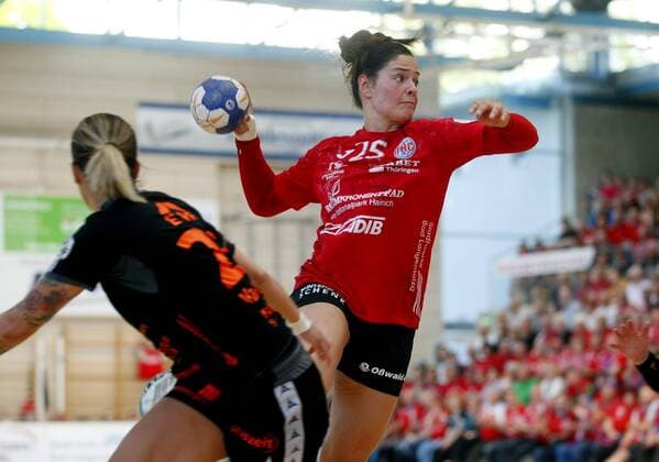 Bad Langensalza 05 05 2018 Sport Handball 1 Bundesliga Women Season 2017 18 Thuringia HC THC vs HSG Bad Wildungen HSG Gordana Mitrovic THC