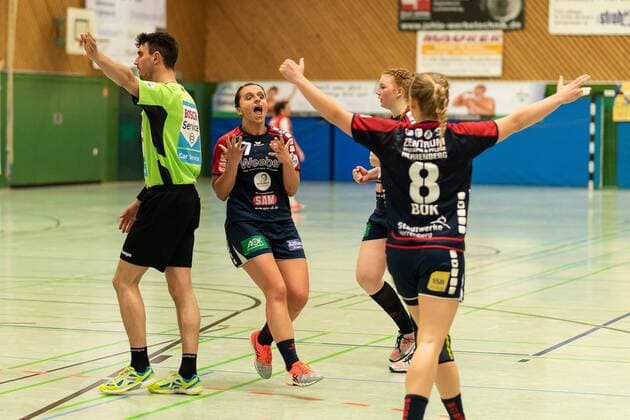Carolin Tuc SG H2Ku Herrenberg Kuties 77 jubilation SG H2Ku Herrenberg Kuties vs Kurpfalz Baeren Handball 2 Bundesliga Women HBF season 17 18 05 05 2018 SG H2Ku Herrenberg Kuties vs Kurpfalz Baeren Handball 2 Bundesliga Women HBF season 17 18 05 05 2018 Herrenberg Copyright: xEibner-Pressefoto WolfgangxFrankx SGH