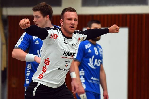 05 05 2018 xpsx Handball 3 League HSG Hanau TV Grosswallstadt v Jubel Jannik Ruppert Hanau Hanau Hessen Germany