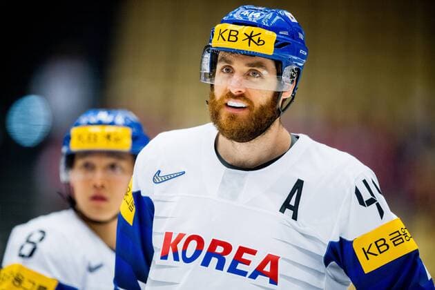 180506 Alex Plante of South Korea ahead of the IIHF Ice Hockey World Championship match between South Korea and Canada on May 6 2018 in Herning Photo Vegard Wivestad GRAD PICTURES N Code VG 170154  Copyright: VEGARDxWIVESTADxGR¯TT BB180506BB121