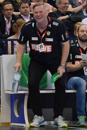 HBL DHB Cup Final Rhein Neckar Loewen vs TSV Hannover Burgdorf 05 05 18 Barcelycard Arena Hamburg HBL DHB Cup Final Rhein Neckar Loewen vs TSV Hannover Burgdorf pictured coach Nikolaj Jacobsen Loewen nordphoto xWitke nph00002