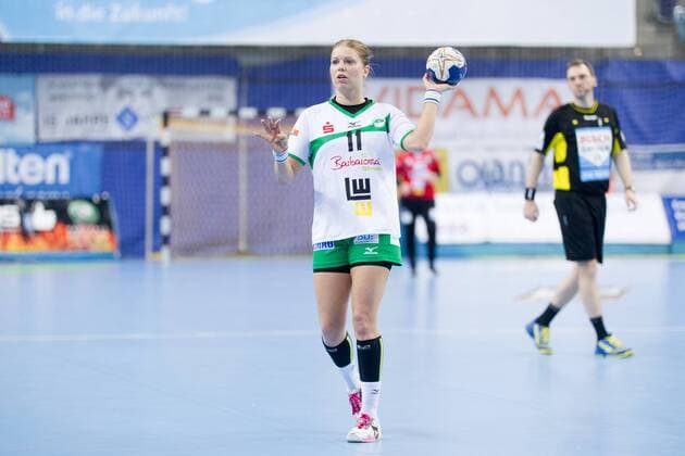 Michaela Hrbkova No 11 Frisch Auf Goeppingen Women VfL Oldenburg Handball vs Frisch Auf Goeppingen Women VfL Oldenburg Handball vs Frisch Auf Goeppingen Women Handball Handball Bundesliga Season 2017 2018 06 05 2018 Oldenburg Copyright: xDanielxReinelt xEibner-Pressefotox EP_drt