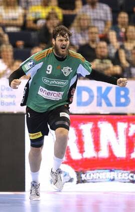 Torjubel Mait Patrail Hannover Handball Final Four Tournament in Hamburg on Sun 06 05 2018 Final Rhein Neckar Löwen Burgdorf Hannover 30 26