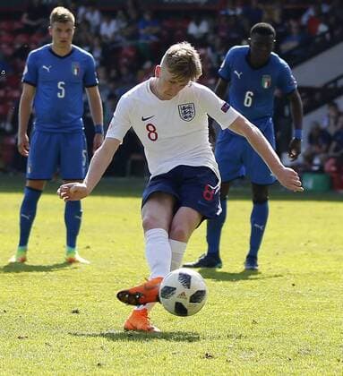 England v Italy International Friendly L?nderspiel Tommy Doyle (8) of England scoring a penalty to make it 2-1 during the International Friendly match at Wembley Stadium, London Content Not Available For UK Newspapers Copyright: xSimonxDaelx FIL-11557-0111