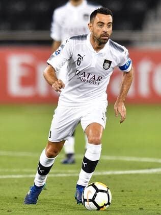 (180508) -- DOHA, May 8, 2018 -- Xavi of Al Sadd SC controls the ball during the round of 16 in the AFC Asian Champions League football match against Al Ahli Saudi at the Jassim Bin Hamad Stadium, in Doha, capital of Qatar, May 7, 2018. Al Sadd SC won 2-1. ) (SP)QATAR-DOHA-SOCCER-AFC CHAMPIONS LEAGUE-AL SADD VS AL AHLI SAUDI Nikku 