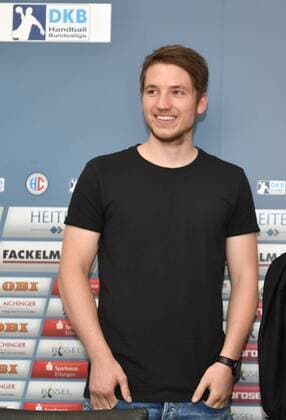 09 05 2018 Handball 1 Bundesliga Season 2017 2018 HC Erlangen HCE Press Conference Press Date Media Date Presentation Dominik Mappes Dominik Mappes newcomer HC Erlangen