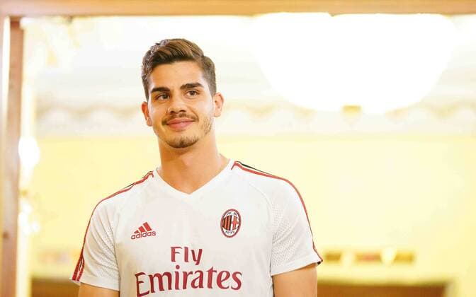 Photo LaPresse - Spada May 09, 2018 Rome (Italy) Soccer A.C. Milan - Morning training session before the Italian Cup Final - Milan vs juventus In the pic: Andre Silva  Copyright: xLaPresse Spadax