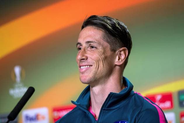 Atletico Madrid s Spanish Fernando Torres during a press conference PK Pressekonferenz held on the occasion of the Europa League final Media Day at Wanda Metropolitano stadium in Madrid, Spain, 09 May 2018. Atletico Madrid press conference !ACHTUNG: NUR REDAKTIONELLE NUTZUNG!  Copyright: xRodrigoxJimenezx GRAF2894 20180509-636614871515682000