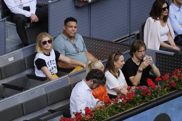 May 9, 2018 - Madrid, Spain - Ronaldo Nazario during day five of the Mutua Madrid Open tennis tournament at the Caja Magica on May 9, 2018 in Madrid, Spain. Mutua Madrid Open - Day Five  - ZUMAn230 20180509_zaa_n230_1010 Copyright: xOscarxGonzalezx