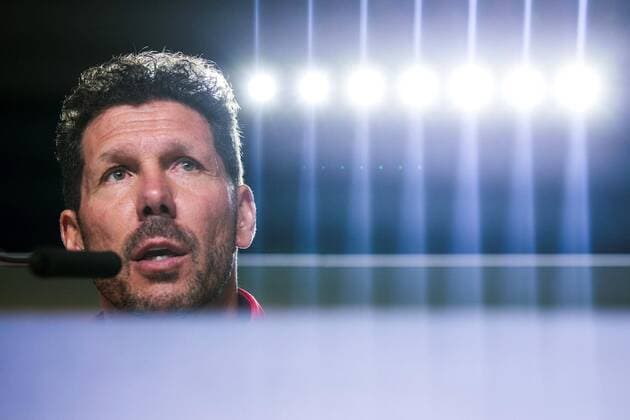 Atletico Madrid s Head Coach Pablo Simeone speaks during a press conference PK Pressekonferenz of the club s UEFA Europa League final media open day at Wanda Metropolitano stadium in Madrid, Spain, 09 May 2018. Atletico Madrid will face Olympique Marseille in the UEFA Europa League final on 16 May 2018 in Lyon. Press conference of Atletico Madrid !ACHTUNG: NUR REDAKTIONELLE NUTZUNG!  Copyright: xRodrigoxJimenezx MDD01 20180509-636614994047522008