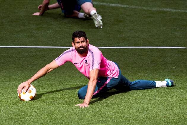 Atletico Madrid s Diego Costa in action during a training session of the club s UEFA Europa League final media open day at Wanda Metropolitano stadium in Madrid, Spain, 09 May 2018. Atletico Madrid will face Olympique Marseille in the UEFA Europa League final on 16 May 2018 in Lyon. Training session of Atletico Madrid !ACHTUNG: NUR REDAKTIONELLE NUTZUNG!  Copyright: xRodrigoxJimenezx MDD01 20180509-636614996734583584