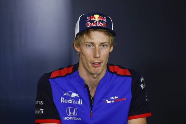 May 10, 2018 - Barcelona, Catalonia, Spain - May 10th, 2018 - Circuit de Barcelona-Catalunya, Montmelo, Spain - Formula One Spanish GP 2018; Brendon Hartley of Scuderia Toro Rosso Honda during the press conference PK Pressekonferenz Barcelona Formula One Spanish GP; .May 10th - ZUMAa178 20180510_zap_a178_002 Copyright: xEricxAlonsox