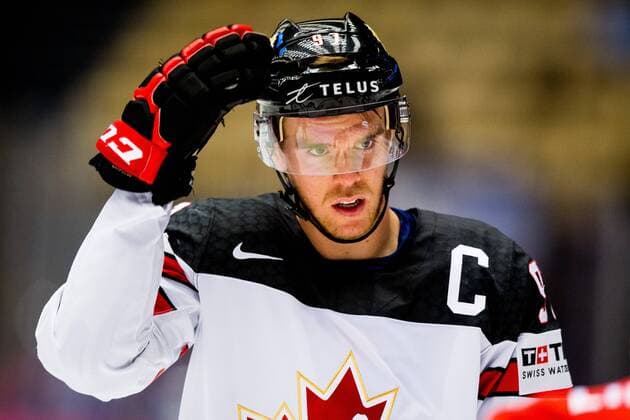180510 Connor McDavid of Canada during the IIHF Ice Hockey World Championship match between Norway and Canada on May 10, 2018 in Herning Photo Vegard Wivestad Gray BILDBYR N code VG 170163  Copyright: VEGARDxWIVESTADxGR¯TT BB180510BB683