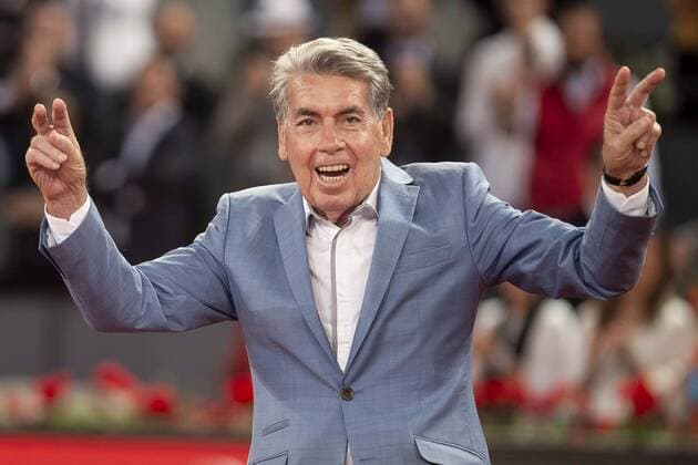 May 10, 2018 - Madrid, Spain - Manolo Santana during Mutua Madrid Open 2018 at Caja Magica in Madrid, Spain. May 10, 2018. Mutua Madrid Open - Day Six  - ZUMAn230 20180510_zaa_n230_1111 Copyright: xCoolmediax