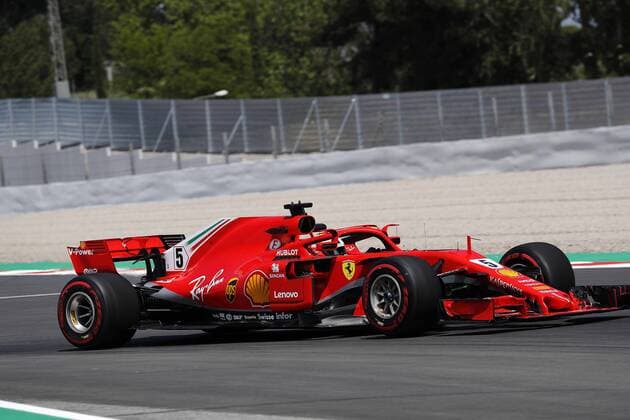 Photo4 LaPresse 11 05 2018 Barcelona, Spain Grand Prix Formula One Spain 2018 In the pic: Sebastian Vettel (GER) Scuderia Ferrari SF71H & xa9; Photo4 LaPresse 11 05 2018 Barcelona, Spain Sport Grand Prix Formula One Spain 2018 In the pic: Sebastian Vettel (GER) Scuderia Ferrari SF71H  Copyright: xPhoto4 LaPressex