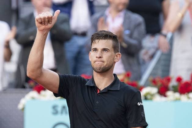 Austrian Dominic Thiem during Mutua Madrid Open 2018 at Caja Magica in Madrid, Spain. May 11, 2018.  (20180511136)