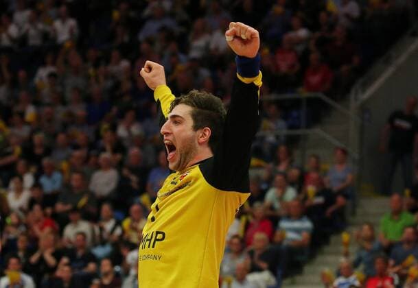 BAU 11 05 2018 Bietigheim Handball SG BBM Bietigheim vs. TV Emsdetten Domenico Ebner BBM cheers