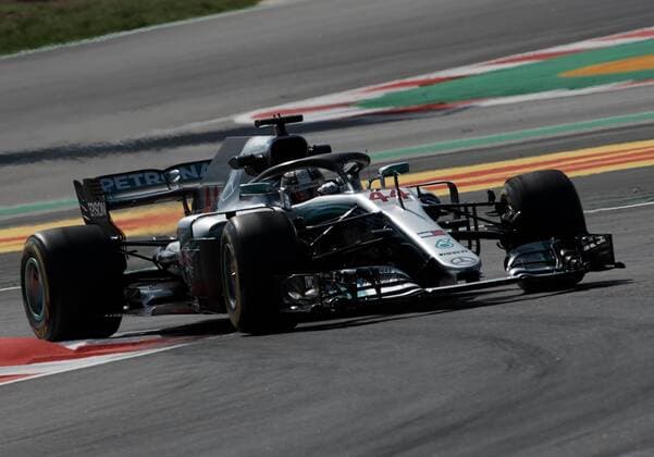 Lewis Hamilton of Great Britain driving the (44) Mercedes AMG Petronas F1 Team Mercedes WO9 on track during practice for the Spanish Formula One Grand Prix at Circuit de Catalunya on May 11, 2018 in Montmelo, Spain.  xJosexBreton CordonxPressx xSpanishxF1xGrandxPrixx-xPracticex