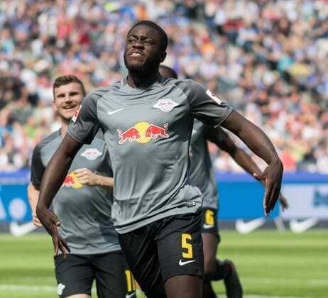 12 05 2018 xomx Soccer 1 Bundesliga Hertha BSC Berlin RB Leipzig emspor v l Goal Jubilee 0 1 by Dayot Upamecano RasenBallsport Leipzig 5 Berlin