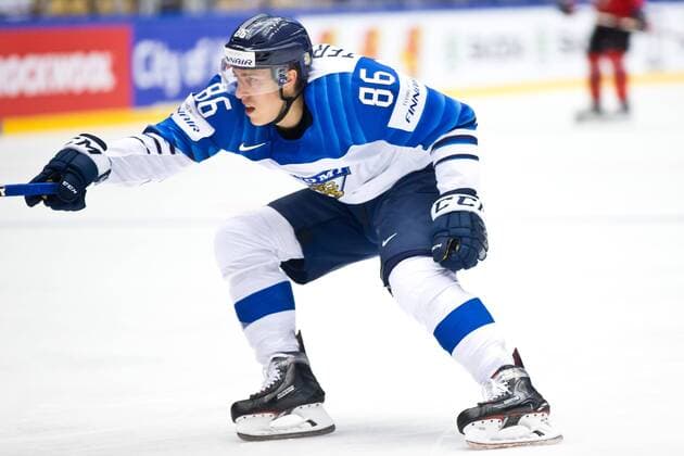 Teuvo Teräväinen 86, FIN during their IIHF Ice hockey Eishockey World Championship WM Weltmeisterschaft 2018 CAN - FIN match in Jyske Bank Boxen 12. May 2018 in Herning, Denmark.  Copyright: xTomixHänninenx tnp24SPO1228543697