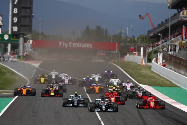 May 13, 2018 - Barcelona, Catalonia, Spain - May 13th, 2018 - Circuit de Barcelona-Catalunya, Montmelo, Spain - Race of Formula One Spanish GP 2018; Start of the Spanish GP. Barcelona Formula One Spanish GP; .May 13th - ZUMAa178 20180513_zap_a178_026 Copyright: xEricxAlonsox