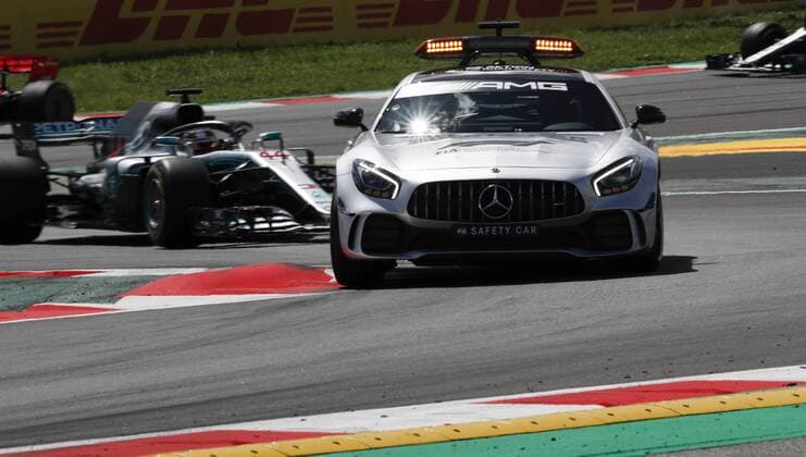 Motorsports: FIA Formula One World Championship WM Weltmeisterschaft 2018, Grand Prix of Spain, Bernd Mayländer (GER, F1 Safety Car, Mercedes-AMG GT R) Barcelona Spain