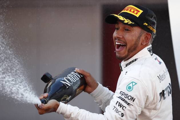 May 13, 2018 - Barcelona, Catalonia, Spain - May 13th, 2018 - Circuit de Barcelona-Catalunya, Montmelo, Spain - Race of Formula One Spanish GP 2018; Lewis Hamilton of Mercedes-AMG-Petronas Formula One Team celebrates the victory. Barcelona Formula One Spanish GP; .May 13th - ZUMAa178 20180513_zap_a178_034 Copyright: xEricxAlonsox