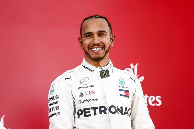 May 13, 2018 - Barcelona, Catalonia, Spain - 44 Lewis Hamilton from Great Britain Mercedes W09 Hybrid EQ Power+ team Mercedes GP celebrating his victory at the podium during the Spanish Formula One Grand Prix at Circuit de Catalunya on May 13, 2018 in Montmelo, Spain. Spanish F1 Grand Prix  - ZUMAn230 20180513_zaa_n230_881 Copyright: xXavierxBonillax