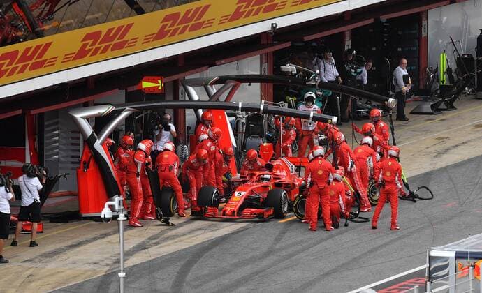 Sebastian Vettel Scuderia Ferrari formula 1 GP Spain in Barcelona 13 05 2018 Photo mspb Jerry Andre Pitstop Sebastian Vettel Formula 1 GP Spain 2018