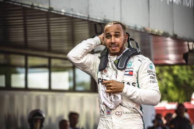 May 13, 2018 - Barcelona, Catalonia, Spain - LEWIS HAMILTON (GBR) gets out of his Mercedes W09 EQ Power + after winning the Spanish GP at Circuit de Barcelona - Catalunya F1 2018: Spanish Grand Prix: Hamilton Wins - ZUMAo105 20180513_zap_o105_064 Copyright: xMatthiasxOesterlex