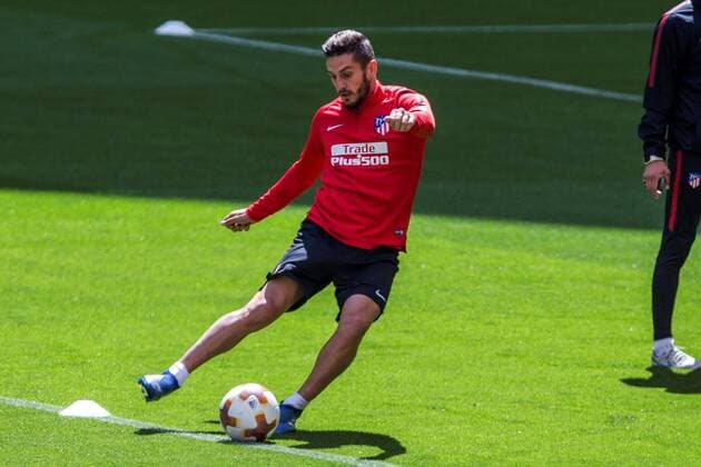 Atletico Madrid s midfielder Koke Resurrecccion during a team s training session at Wanda Metropolitano stadium in Madrid, Spain, 14 May 2018. Atletico Madrid will face Olympique de Marseille in a Europa League final match the upcoming 16 May in Lyon. Atletico Madrid training session !ACHTUNG: NUR REDAKTIONELLE NUTZUNG!  Copyright: xRodrigoxJimenezx GRAF6944 20180514-636618985689106109