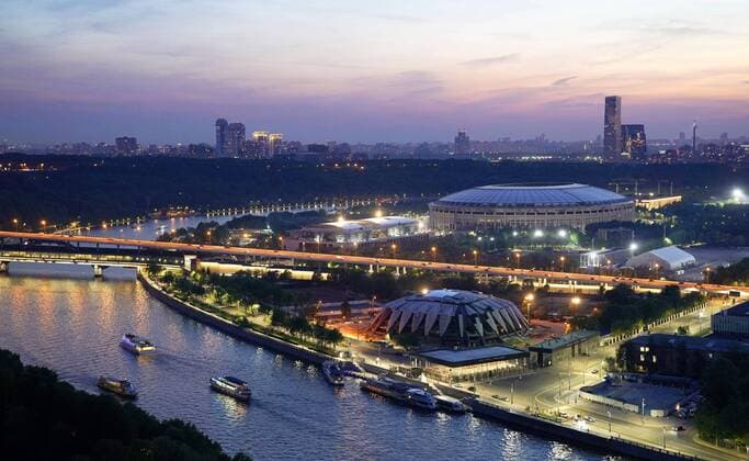 Football: Luzhniki Stadium Photo shows Luzhniki Stadium in Moscow on May 13, 2018, the venue of the opener of the World Cup finals. 