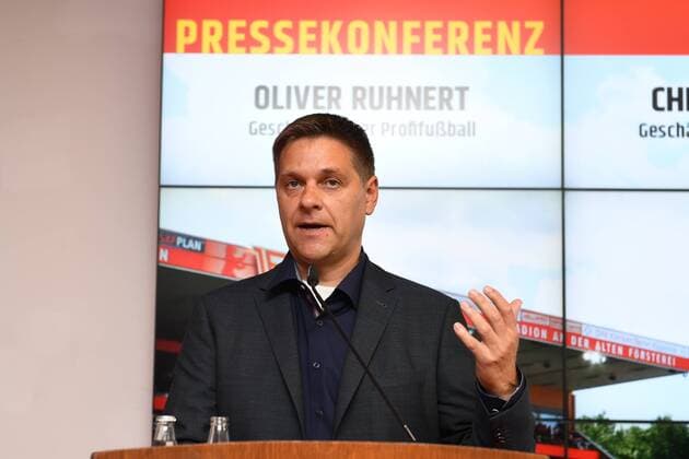 Soccer Men Season 2017 2018 2 Bundesliga 1 FC Union Berlin Press Conference Presentation of the new Managing Director Professional Football Oliver Ruhnert Managing Director Professional Football 1 FC Union Berlin 15 05 2018 Copyright: xMatthiasxKochx