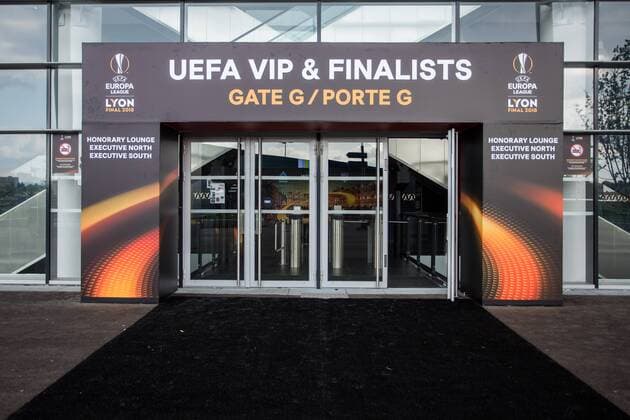 SOCCER - EL, Atletico vs Marseille LYON,FRANCE,15.MAY.18 - SOCCER - UEFA Europa League, final, Atletico Madrid vs Olympique Marseille, preview. Image shows an entrance. GEPAxpictures xDanielxGoetzhaber
