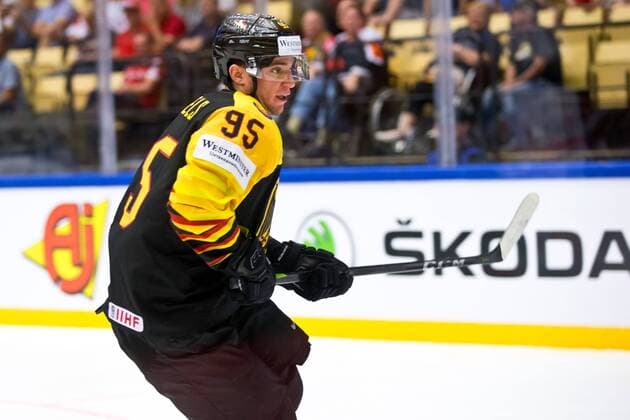 Frederik Tiffels 95, GER during their IIHF Ice hockey Eishockey World Championship WM Weltmeisterschaft 2018 CAN - GER match in Jyske Bank Boxen 15. May 2018 in Herning, Denmark.  Copyright: xTomixHänninenx tnp24SPO1501263977