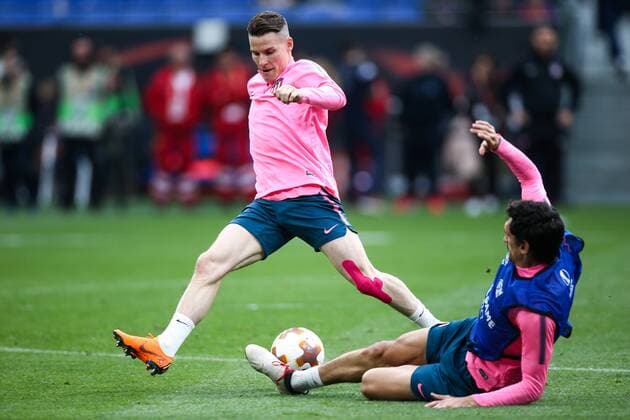SOCCER - EL, Madrid vs Marseille LYON,FRANCE,15.MAY.18 - SOCCER - UEFA Europa League, final, Atletico Madrid vs Olympique Marseille, training Madrid. Image shows Kevin Gameiro (Atletico). GEPAxpictures xDanielxGoetzhaber