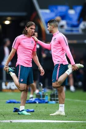 SOCCER - EL, Madrid vs Marseille LYON,FRANCE,15.MAY.18 - SOCCER - UEFA Europa League, final, Atletico Madrid vs Olympique Marseille, training Madrid. Image shows Filipe Luis (Atletico). GEPAxpictures xDanielxGoetzhaber